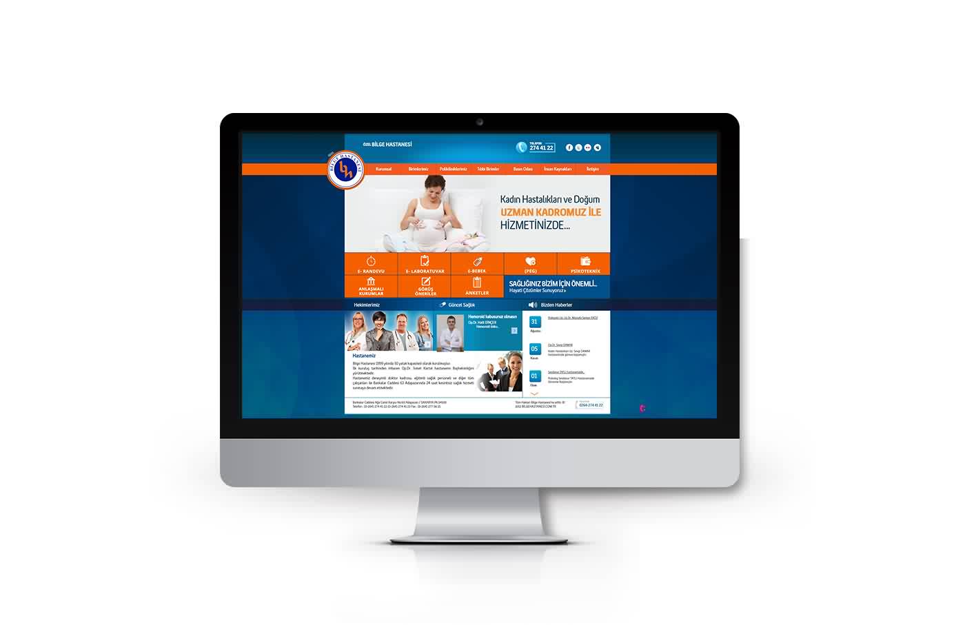 Bilge Hastanesi web sitesi